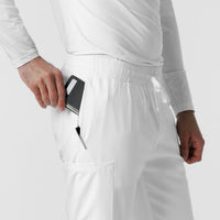 Boundless Men's Straight Leg Scrub Pant White side detail 1