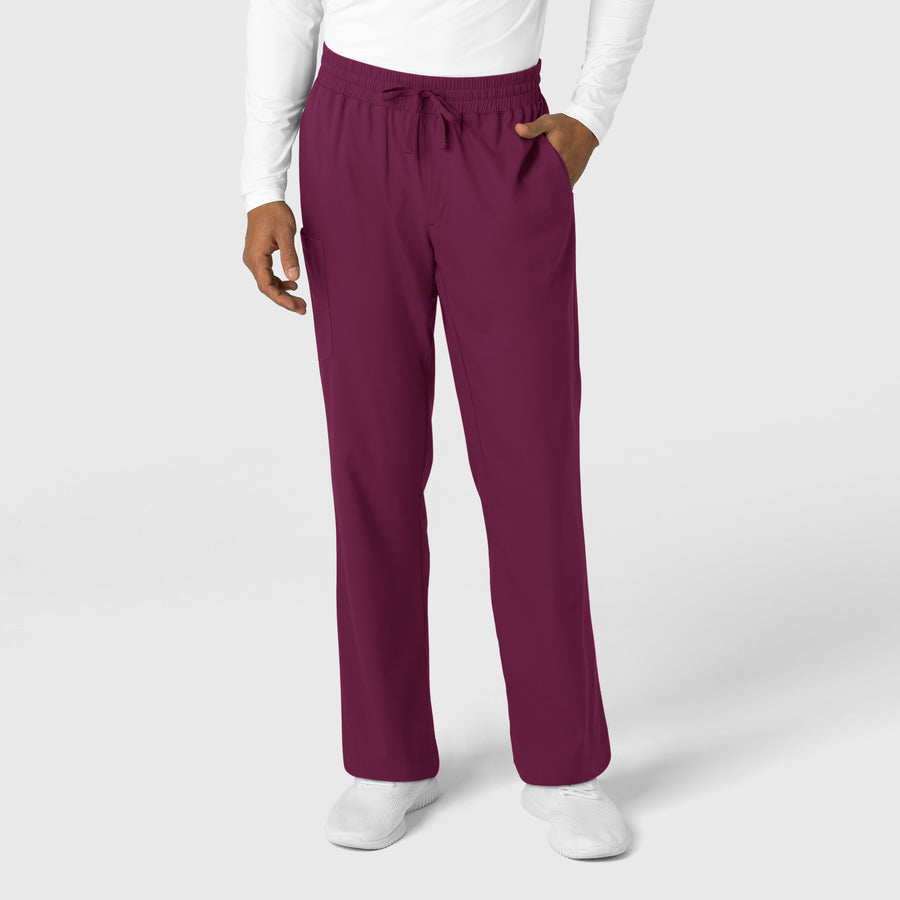 Boundless Men's Straight Leg Scrub Pant Wine