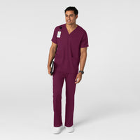 Boundless Men's Straight Leg Scrub Pant Wine full scrub set