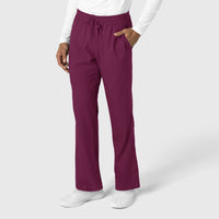Boundless Men's Straight Leg Scrub Pant Wine side view