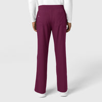 Boundless Men's Straight Leg Scrub Pant Wine back view