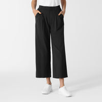 RENEW Edit Women's Cropped Wide Leg Scrub Trouser Black