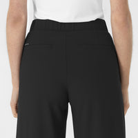 RENEW Edit Women's Cropped Wide Leg Scrub Trouser Black back detail