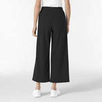 RENEW Edit Women's Cropped Wide Leg Scrub Trouser Black back view