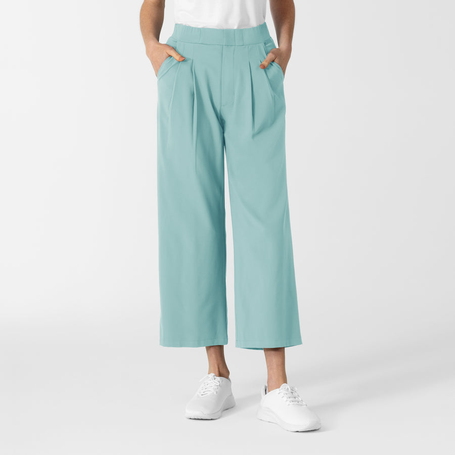 RENEW Edit Women's Cropped Wide Leg Scrub Trouser Coastal Blue