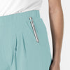 RENEW Edit Women's Cropped Wide Leg Scrub Trouser Coastal Blue front detail