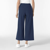RENEW Edit Women's Cropped Wide Leg Scrub Trouser Navy back view