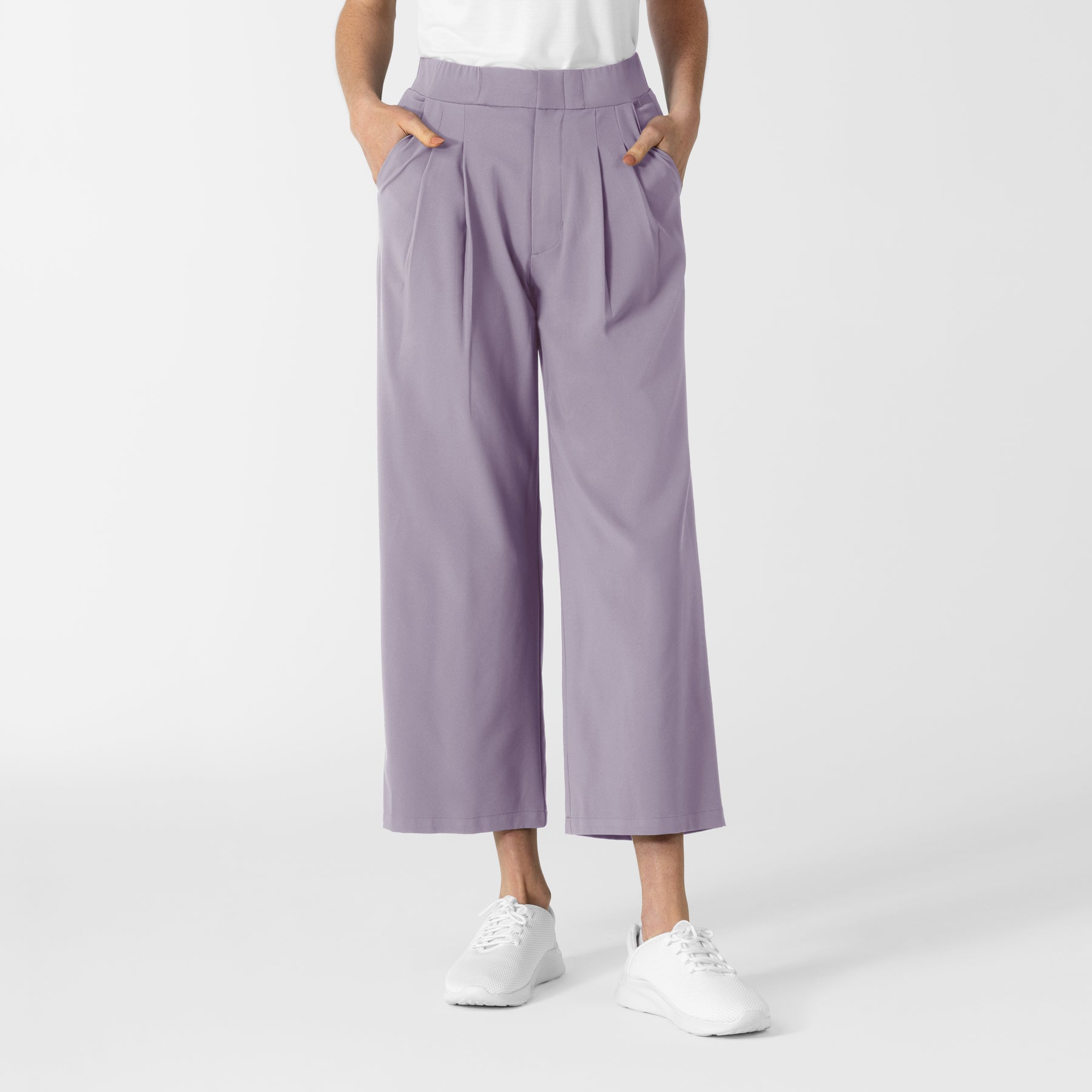 RENEW Edit Women's Cropped Wide Leg Scrub Trouser Wisteria