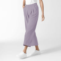 RENEW Edit Women's Cropped Wide Leg Scrub Trouser Wisteria side view