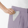 RENEW Edit Women's Cropped Wide Leg Scrub Trouser Wisteria side detail 1