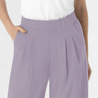 RENEW Edit Women's Cropped Wide Leg Scrub Trouser Wisteria hemline detail