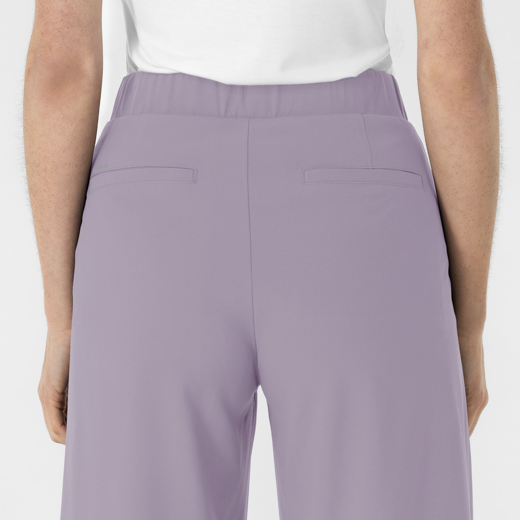 RENEW Edit Women's Cropped Wide Leg Scrub Trouser Wisteria back detail