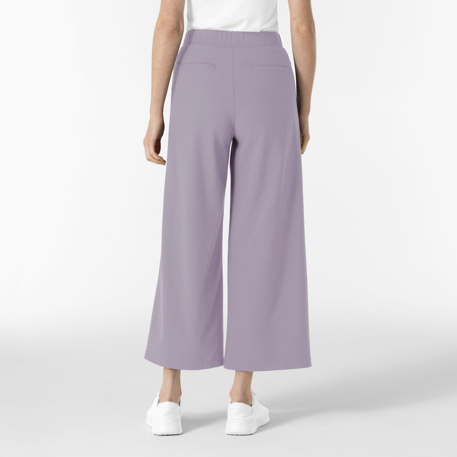 RENEW Edit Women's Cropped Wide Leg Scrub Trouser Wisteria back view