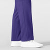 W123 Men's Flat Front Cargo Scrub Pant Grape hemline detail