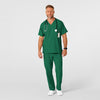 W123 Men's Flat Front Cargo Scrub Pant Hunter scrub set