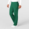 W123 Men's Flat Front Cargo Scrub Pant Hunter side view