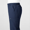 W123 Men's Flat Front Cargo Scrub Pant Navy side detail 2