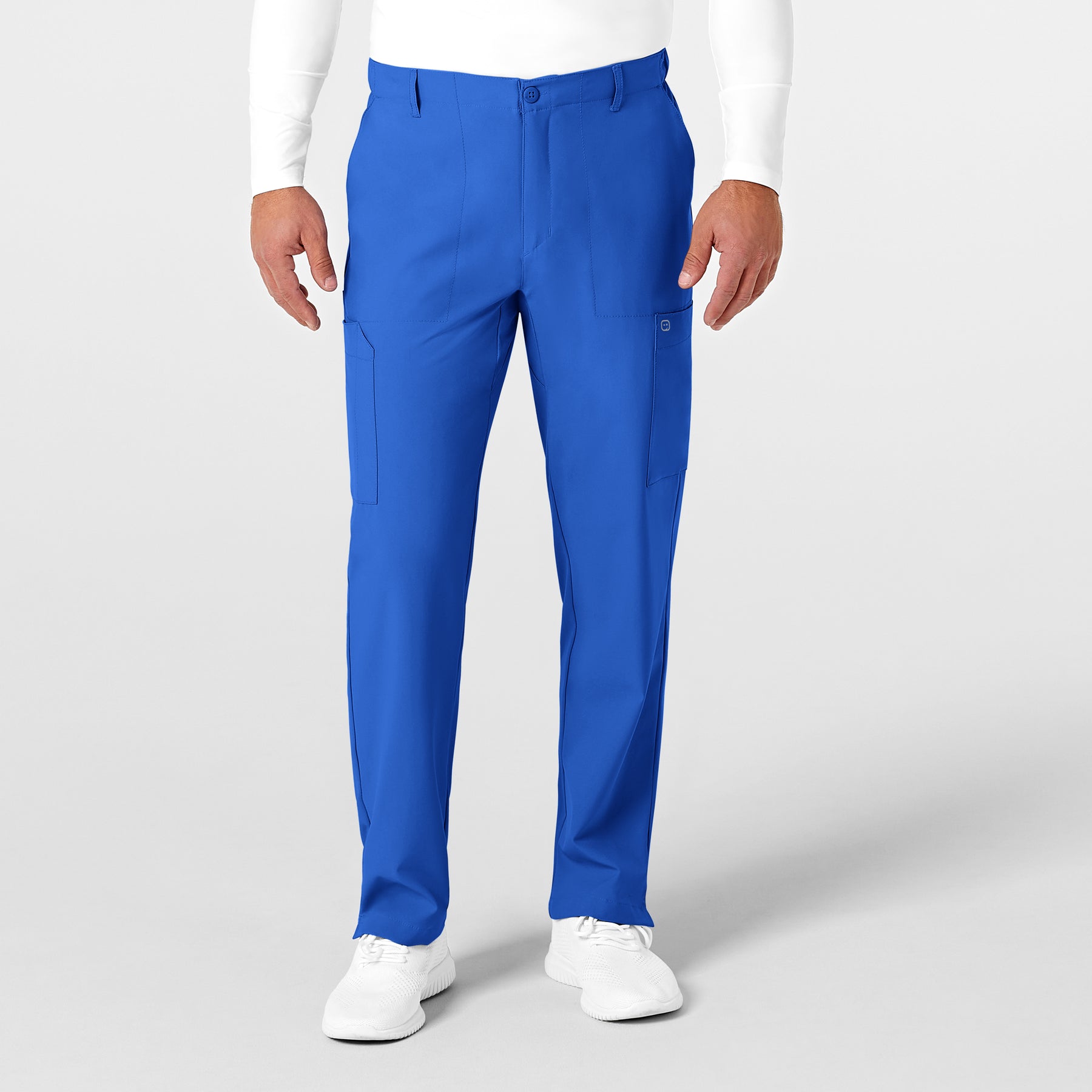 Wink W123 Men's Flat Front Cargo Scrub Pant Royal