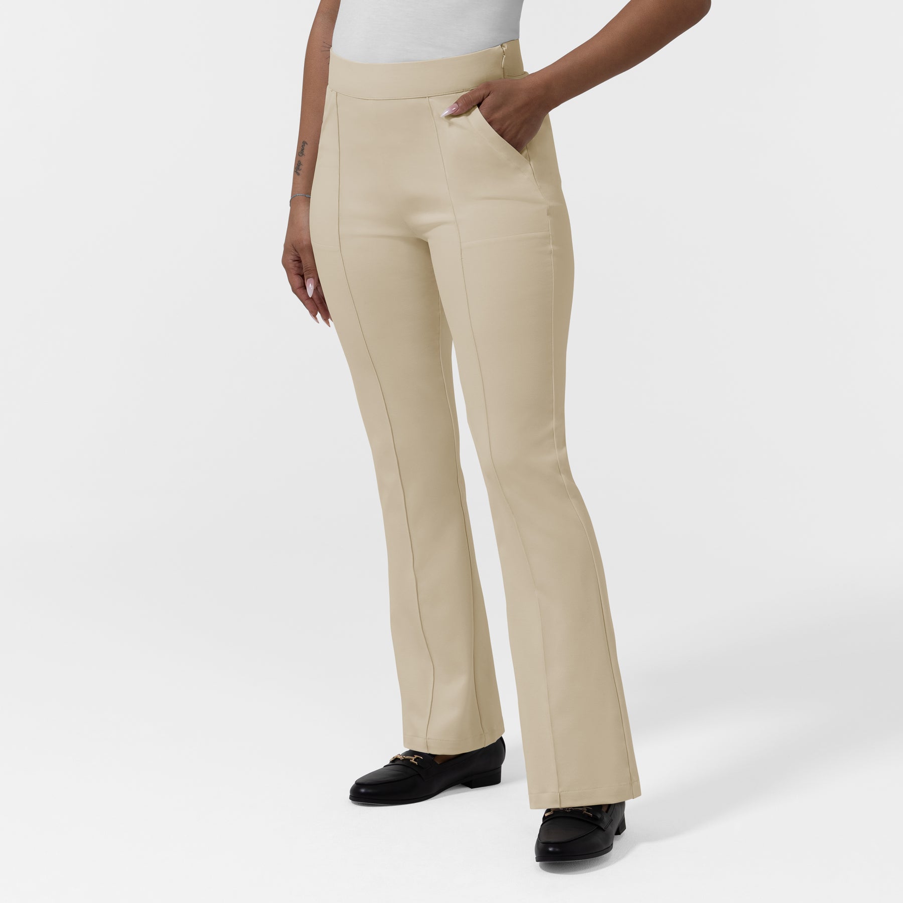 BLK Women’s Bootcut Flare Pant Coconut Milk side view