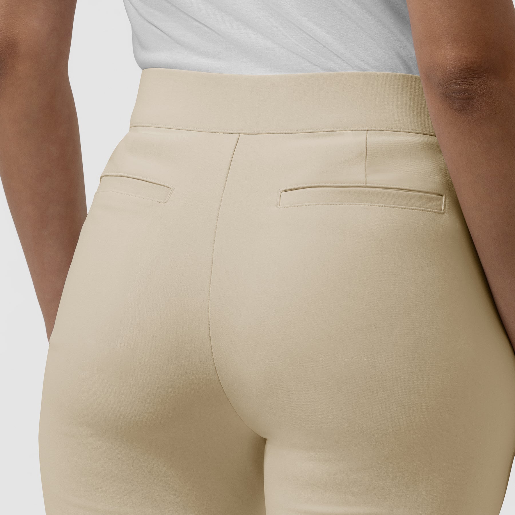 BLK Women’s Bootcut Flare Pant Coconut Milk hemline detail