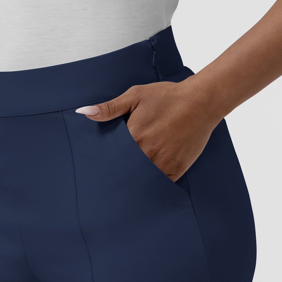 BLK Women’s Bootcut Flare Pant Navy side detail 1