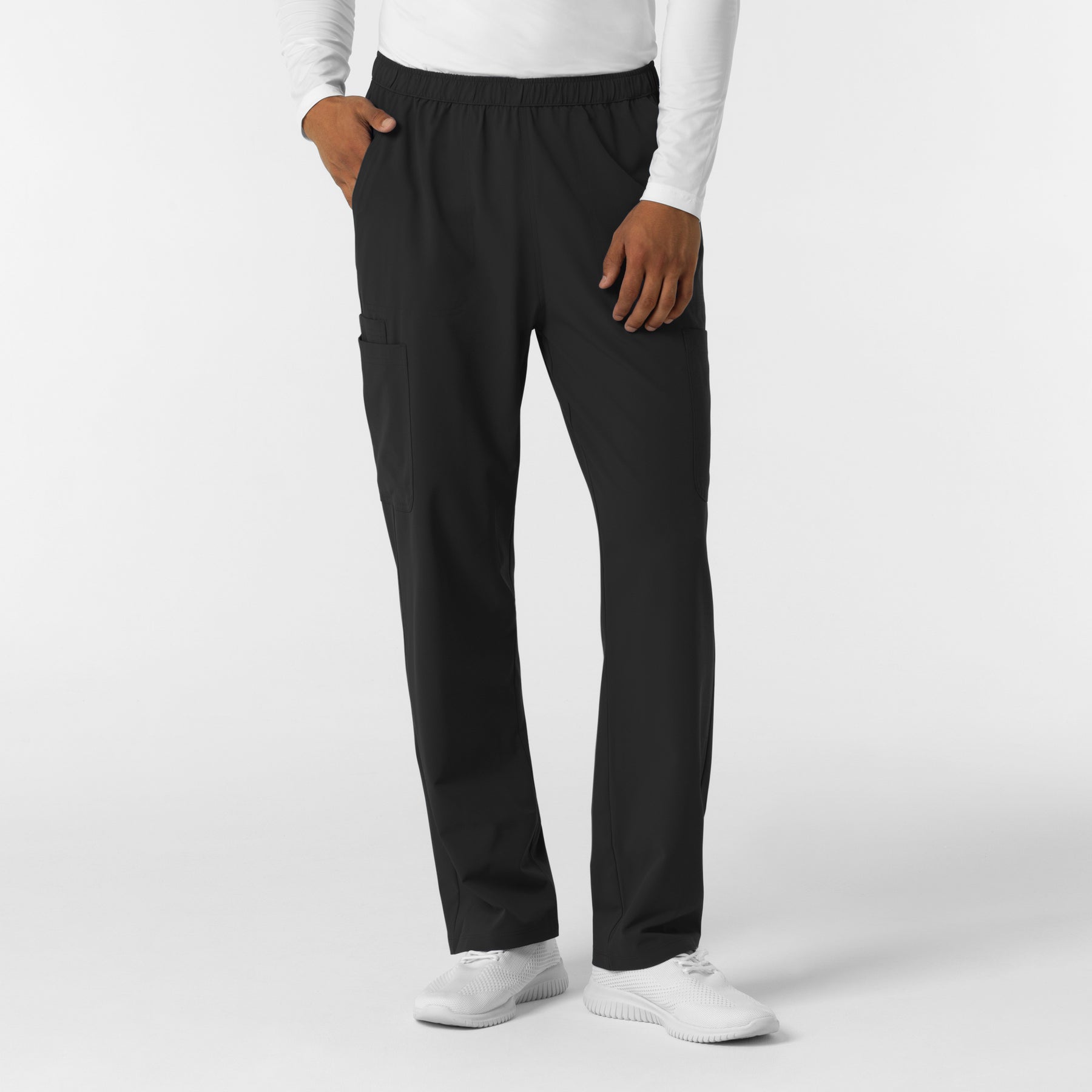 NURTUR Men's Straight Leg Cargo Scrub Pant Black