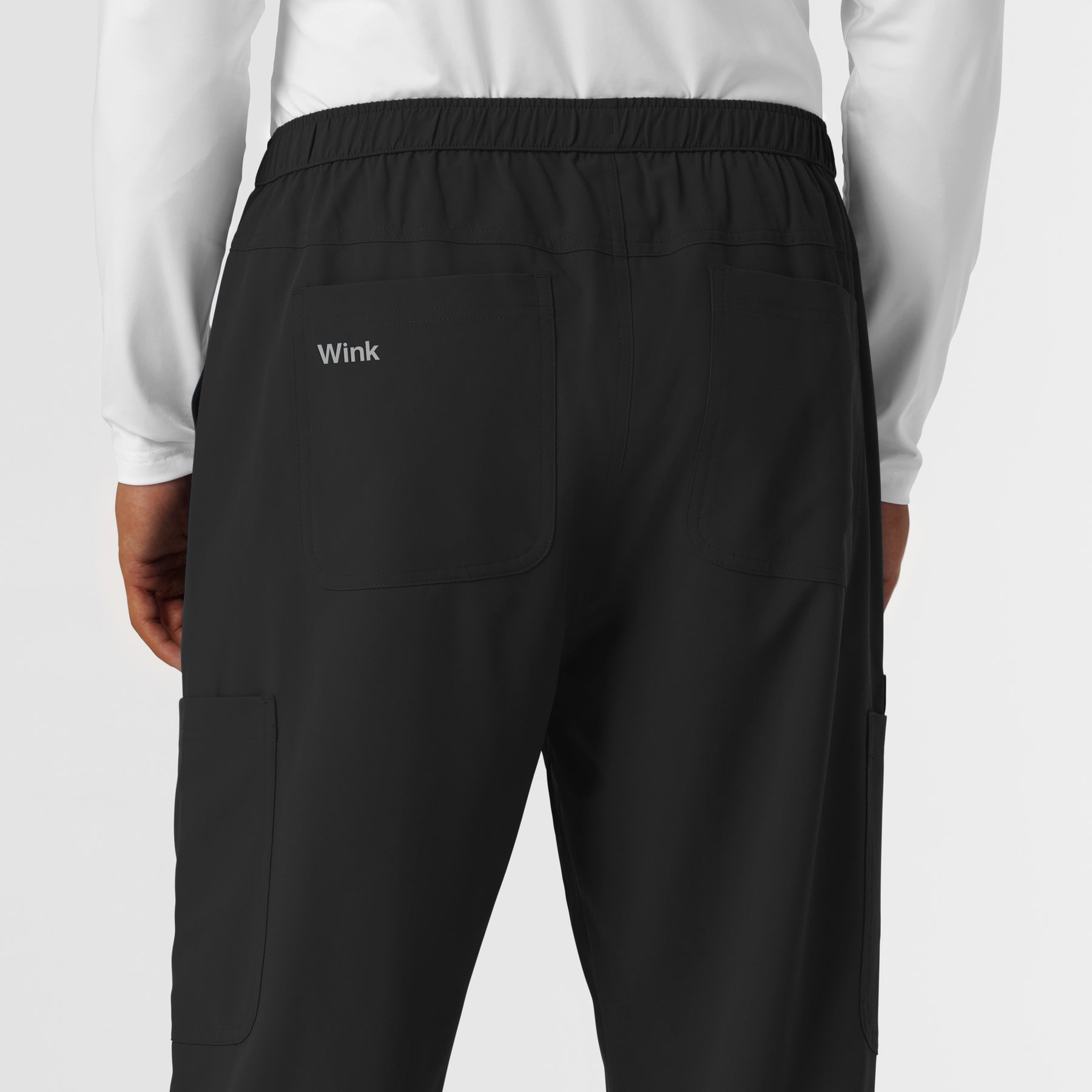 NURTUR Men's Straight Leg Cargo Scrub Pant - Black