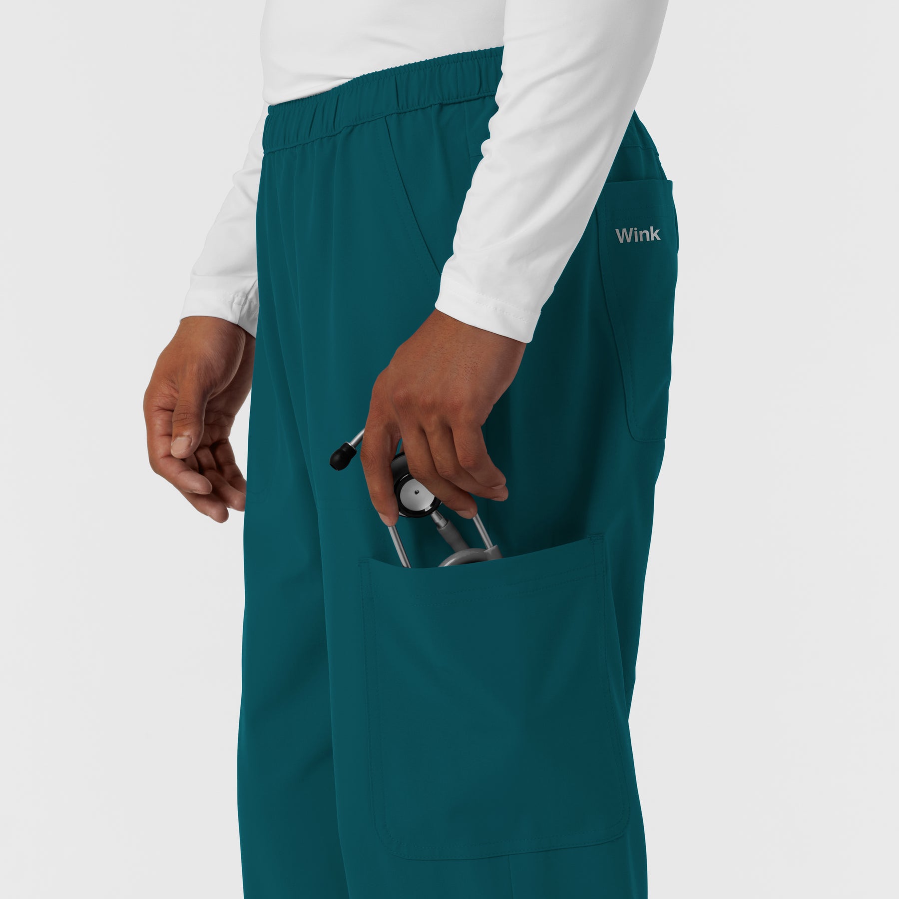 NURTUR Men's Straight Leg Cargo Scrub Pant - Caribbean