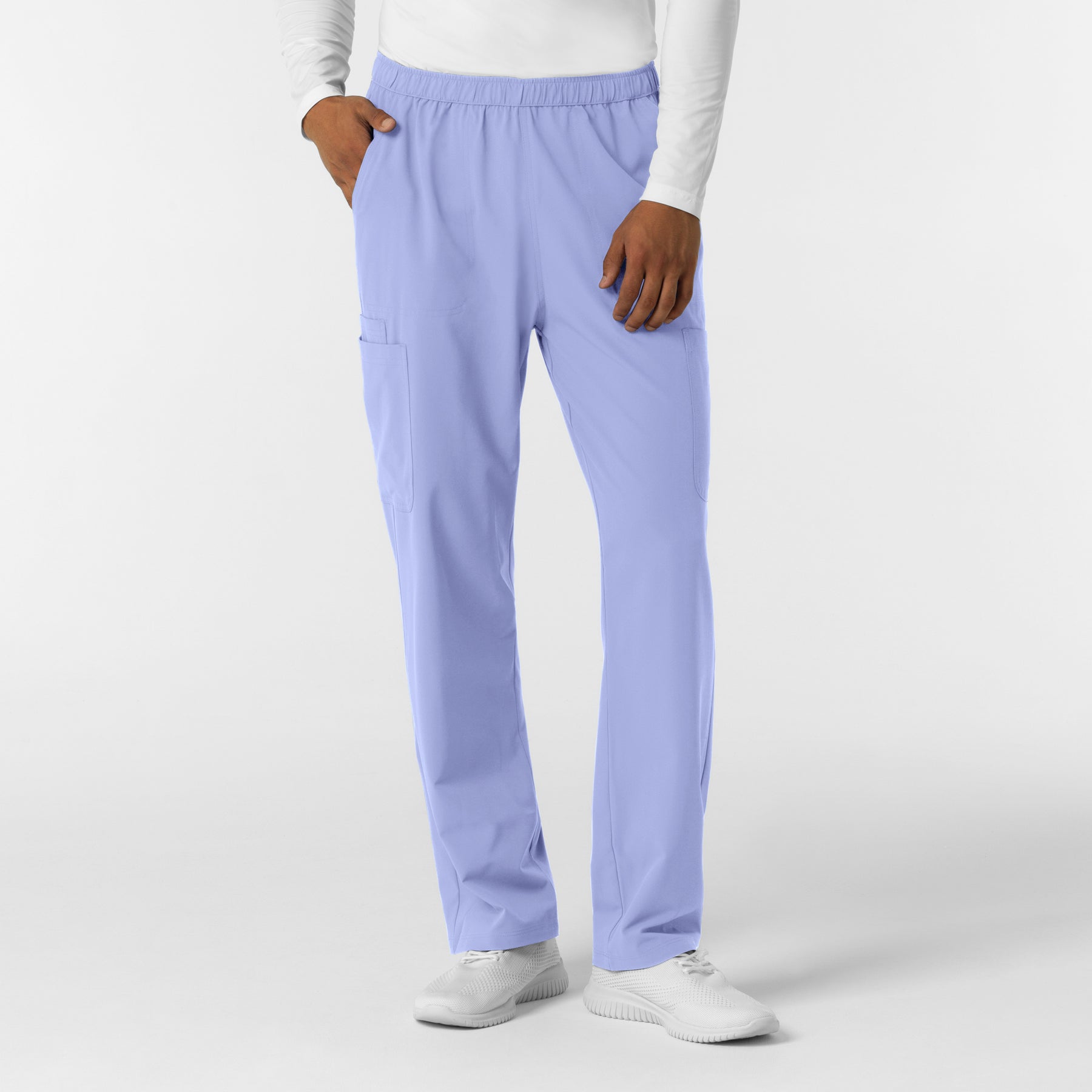 NURTUR Men's Straight Leg Cargo Scrub Pant Ceil Blue