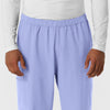 NURTUR Men's Straight Leg Cargo Scrub Pant Ceil Blue front detail