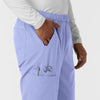 NURTUR Men's Straight Leg Cargo Scrub Pant Ceil Blue side detail 2