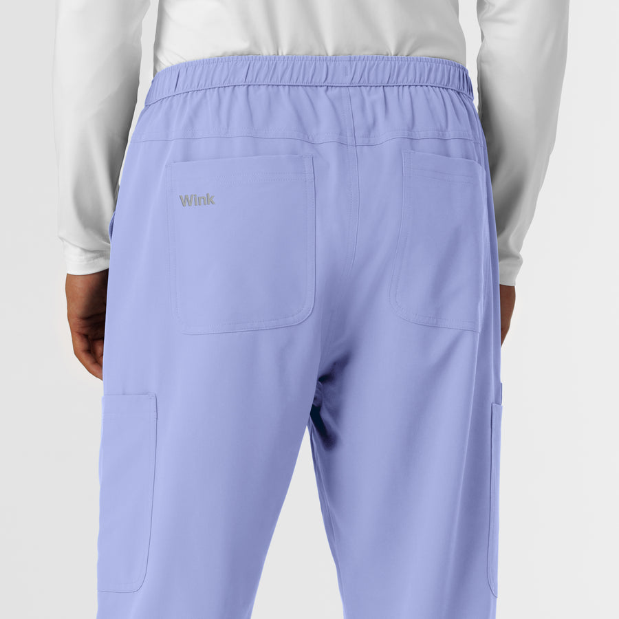 NURTUR Men's Straight Leg Cargo Scrub Pant - Ceil Blue