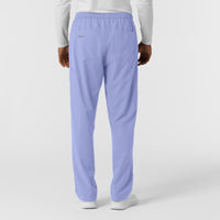 NURTUR Men's Straight Leg Cargo Scrub Pant Ceil Blue back view