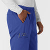NURTUR Men's Straight Leg Cargo Scrub Pant Galaxy Blue side detail 2