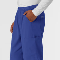 NURTUR Men's Straight Leg Cargo Scrub Pant Galaxy Blue back detail