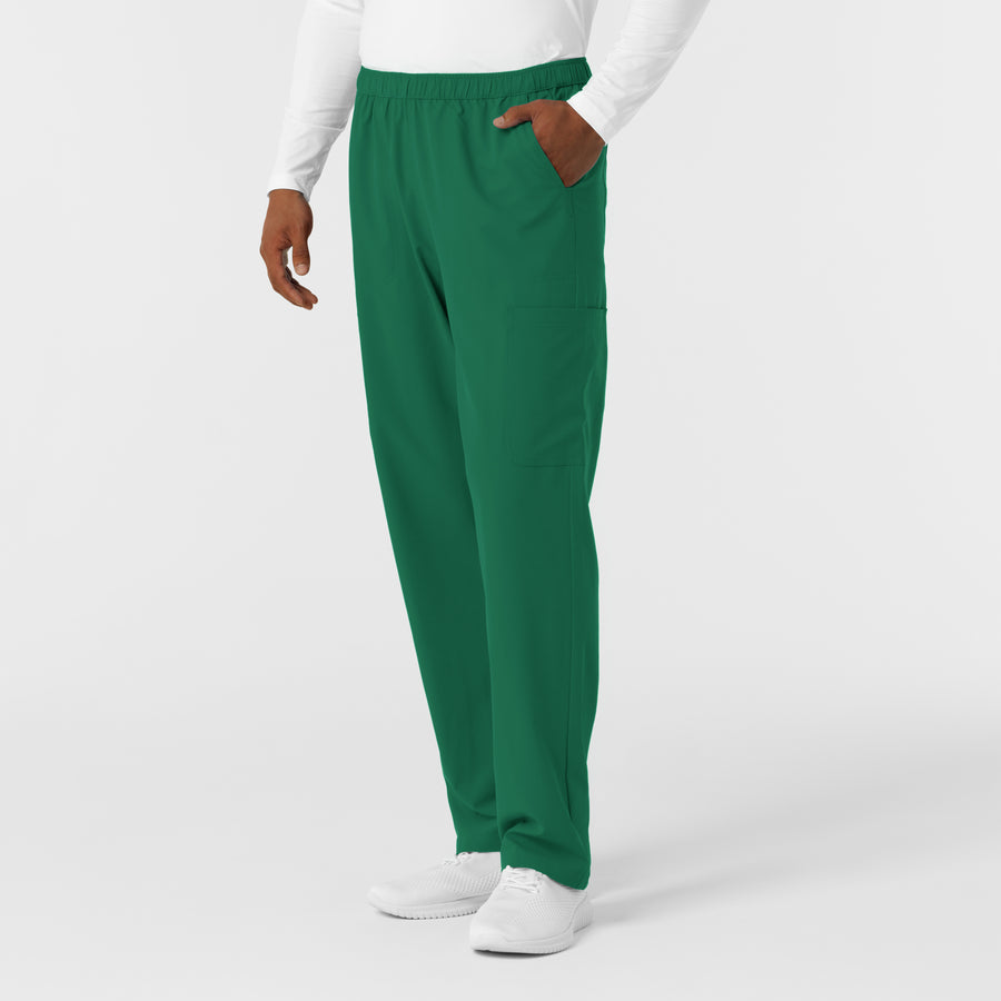 NURTUR Men's Straight Leg Cargo Scrub Pant Hunter side view