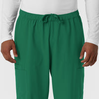 NURTUR Men's Straight Leg Cargo Scrub Pant Hunter side detail 1