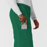 NURTUR Men's Straight Leg Cargo Scrub Pant Hunter hemline detail