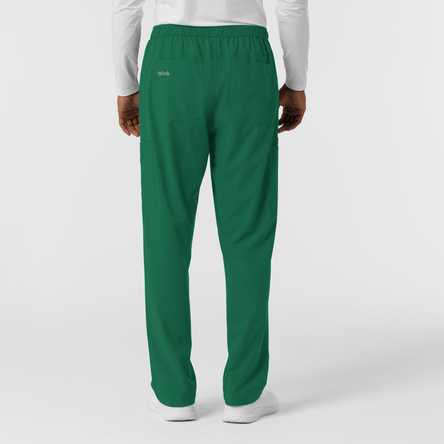 NURTUR Men's Straight Leg Cargo Scrub Pant Hunter back view
