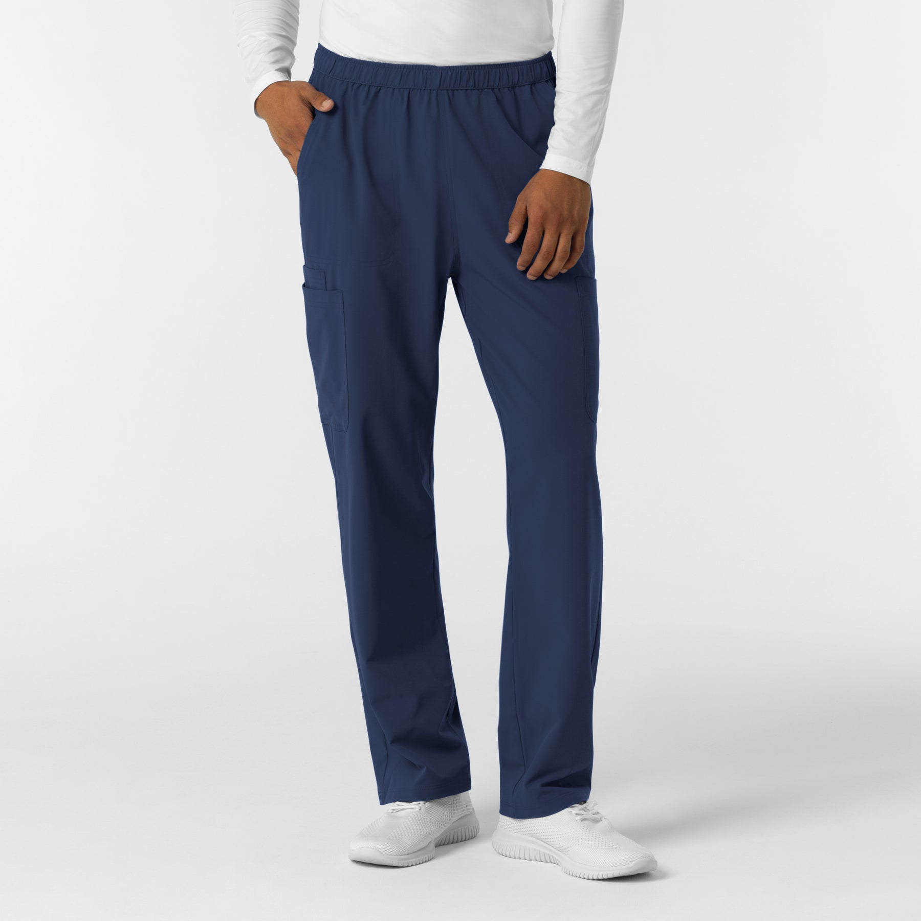 NURTUR Men's Straight Leg Cargo Scrub Pant Navy