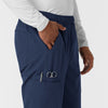 NURTUR Men's Straight Leg Cargo Scrub Pant Navy side detail 2