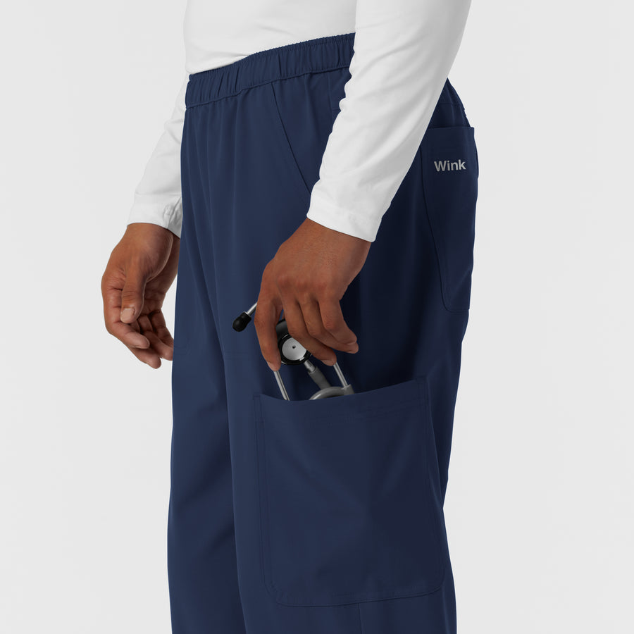 NURTUR Men's Straight Leg Cargo Scrub Pant - Navy