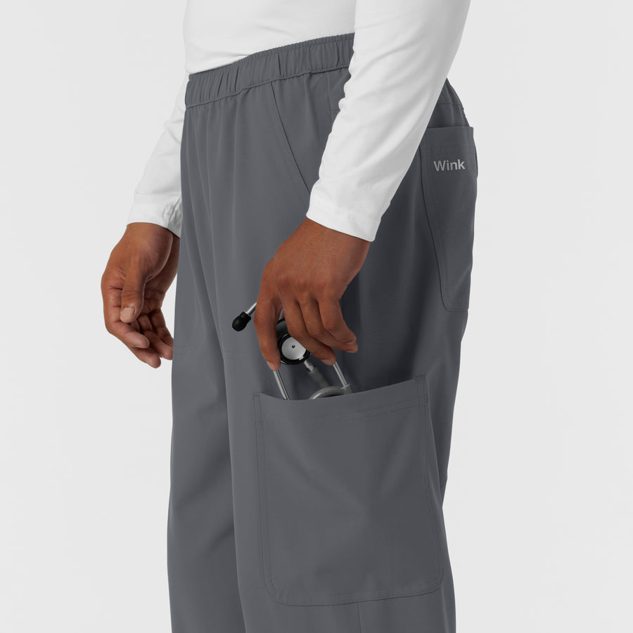 NURTUR Men's Straight Leg Cargo Scrub Pant - Pewter