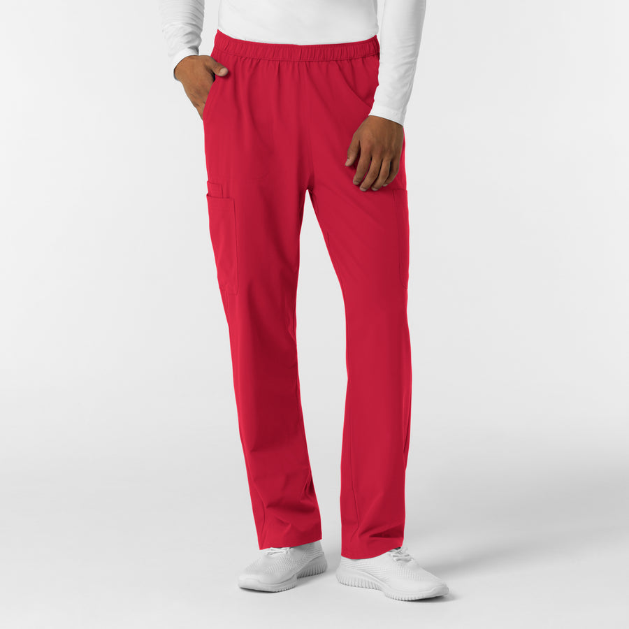 Nurtur Men's Straight Leg Cargo Scrub Pant - Red