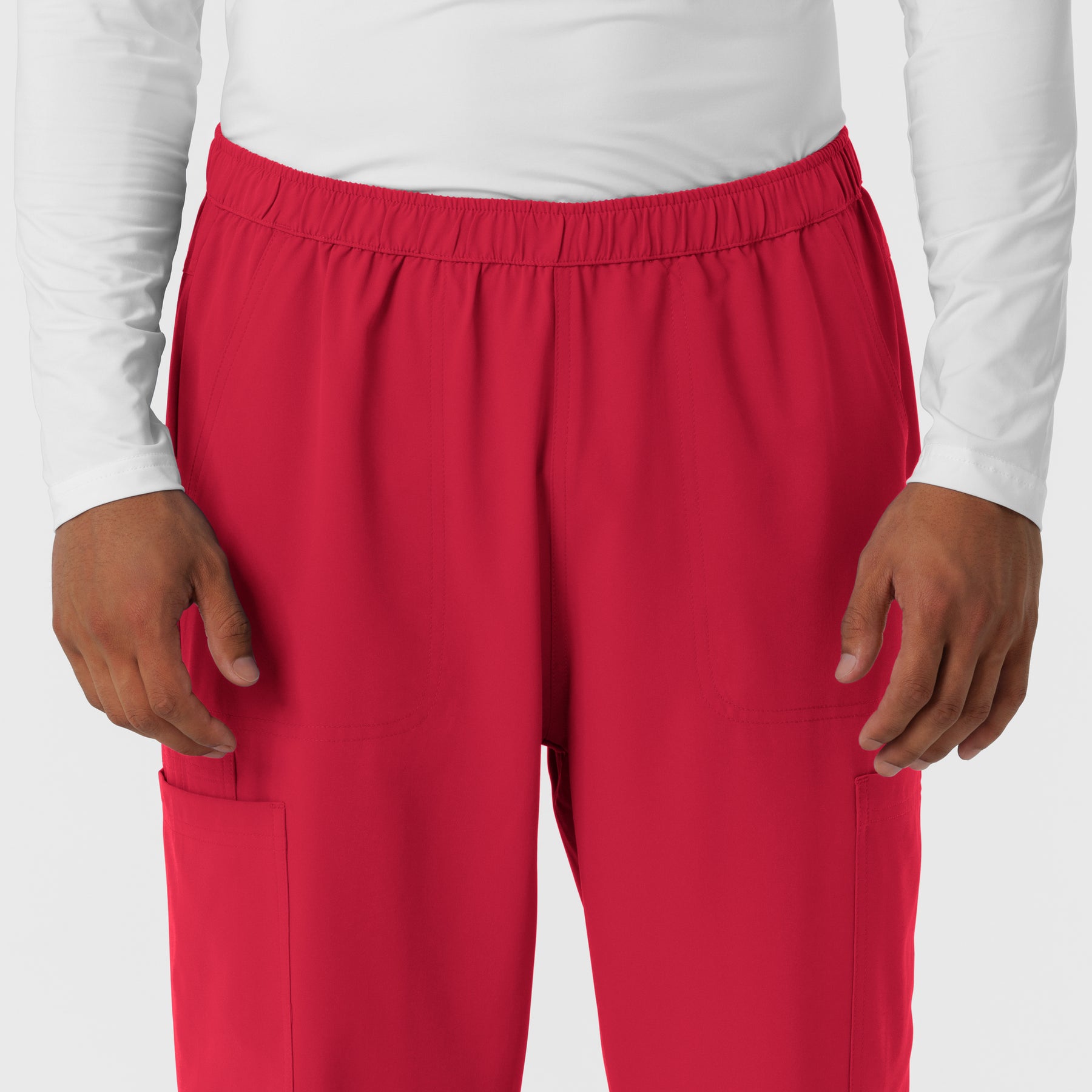 Nurtur Men's Straight Leg Cargo Scrub Pant - Red