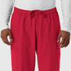 Nurtur Men's Straight Leg Cargo Scrub Pant - Red
