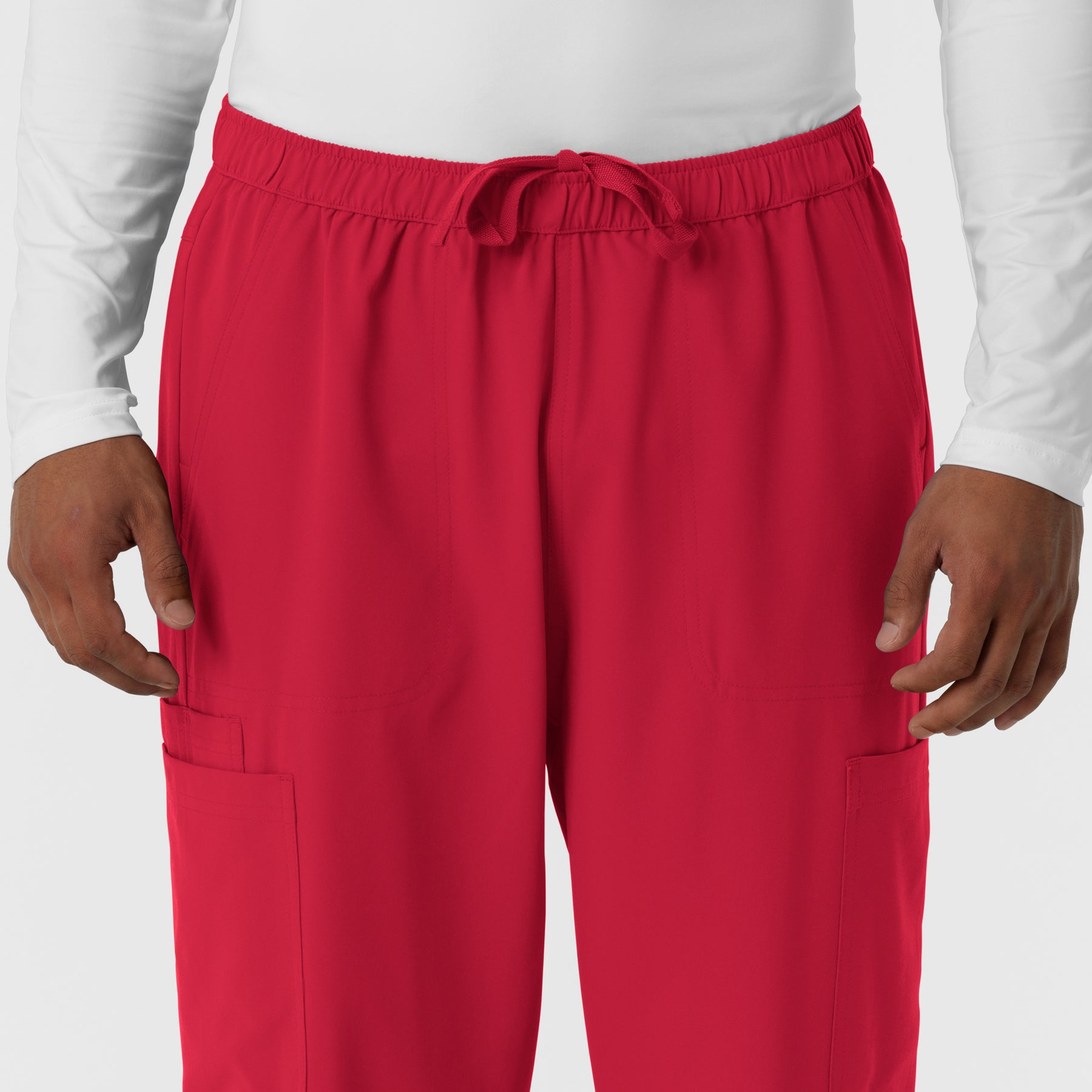 Nurtur Men's Straight Leg Cargo Scrub Pant - Red