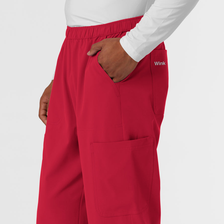 Nurtur Men's Straight Leg Cargo Scrub Pant - Red