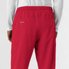Nurtur Men's Straight Leg Cargo Scrub Pant - Red