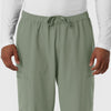 NURTUR Men's Straight Leg Cargo Scrub Pant Sage side detail 1
